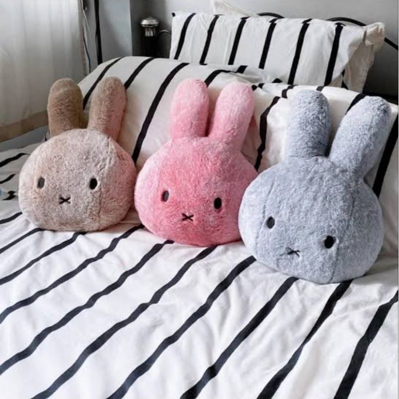 Miffy Rabbit Doll Plus Colorful Rabbit Pink Bunny Head Hugging Furry ...