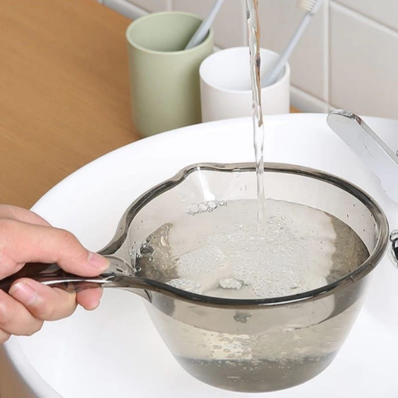 Masterhome Aesthetic Transparent Water Dipper | Shatterproof Bath ...