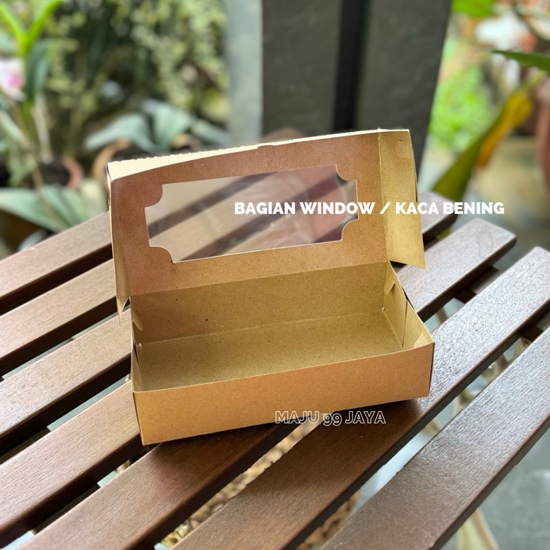 Brownies Box Brownies Box Kraft Brown Laminated Window size 20x10x5 cm ...