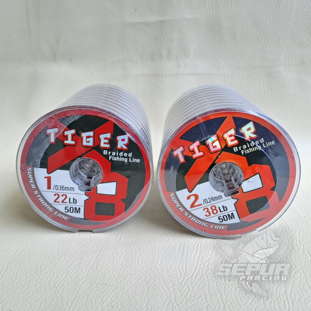 Tiger x8 PE fishing line/rod 50 meters connecting | Shopee Philippines