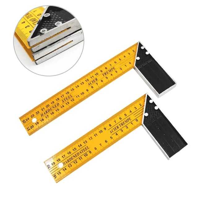SIKU Deli Steel Angle Ruler/ Craftsman Angle Ruler 30 cm Stainless ...