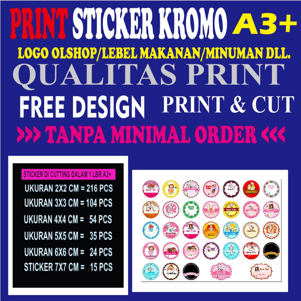 PRINT A3+ PACKAGING STICKERS ALREADY CUT FREE Design | Shopee Philippines