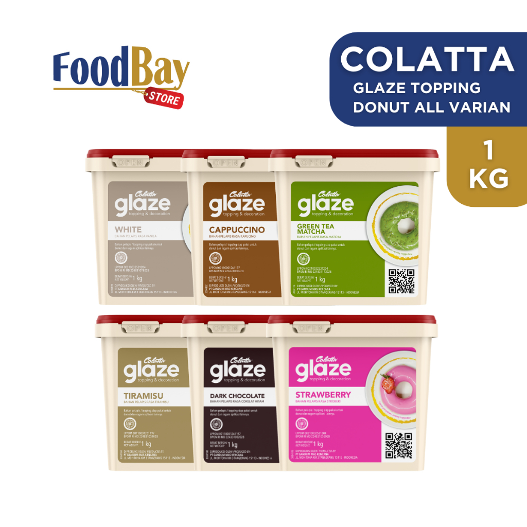 Colatta Glaze All Flavors/All Variant 1kg/Glaze Topping Donut 1000 Gr ...