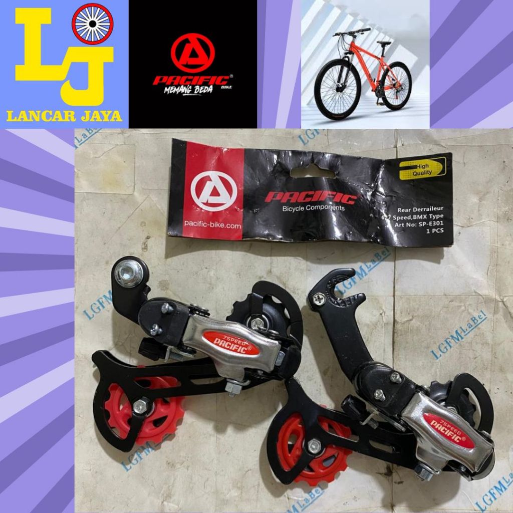 Pacific Leter S RD Rear Derailleur Operand Lower Gear 6 7 8 Speed Max ...