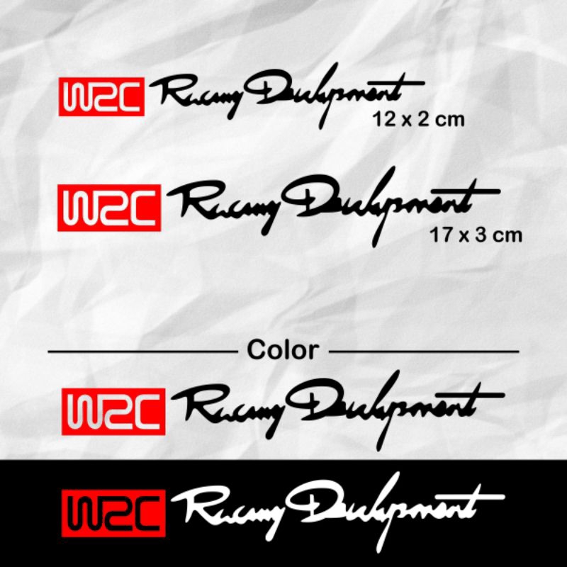 WRC RACING DEVELOPMENT CUTTING STICKER WATERPROOF CAR STICKER | Shopee ...