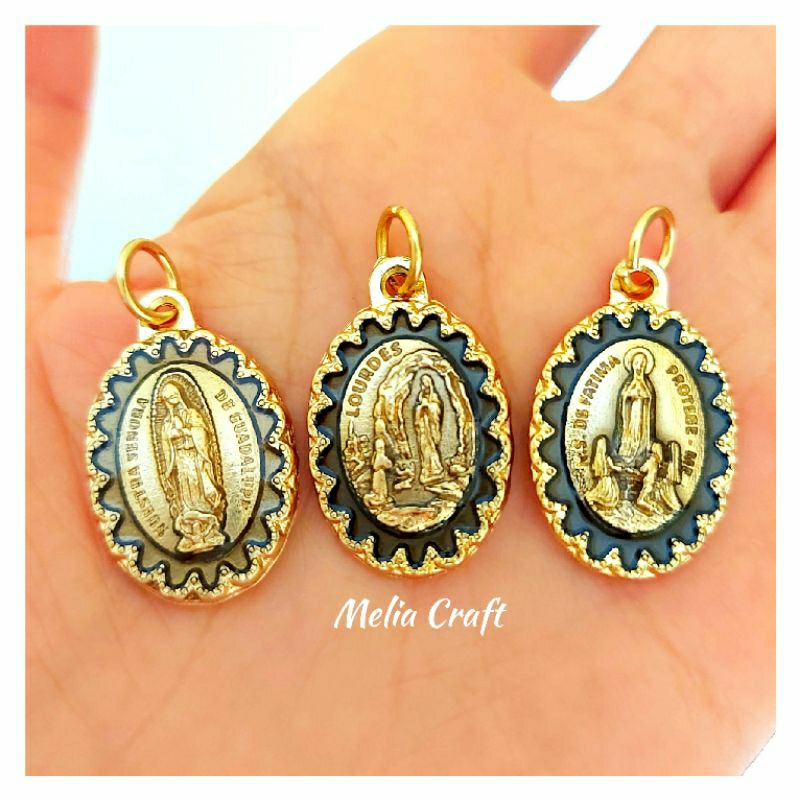 Pendant Medal of Maria Fatima, Guadalupe, Lourdes - Our Lady of Fatima ...