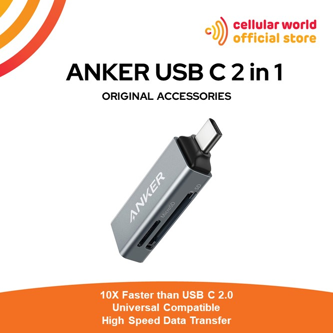 Anker Card Reader USB C 2 in 1 Official Warranty | Shopee Philippines