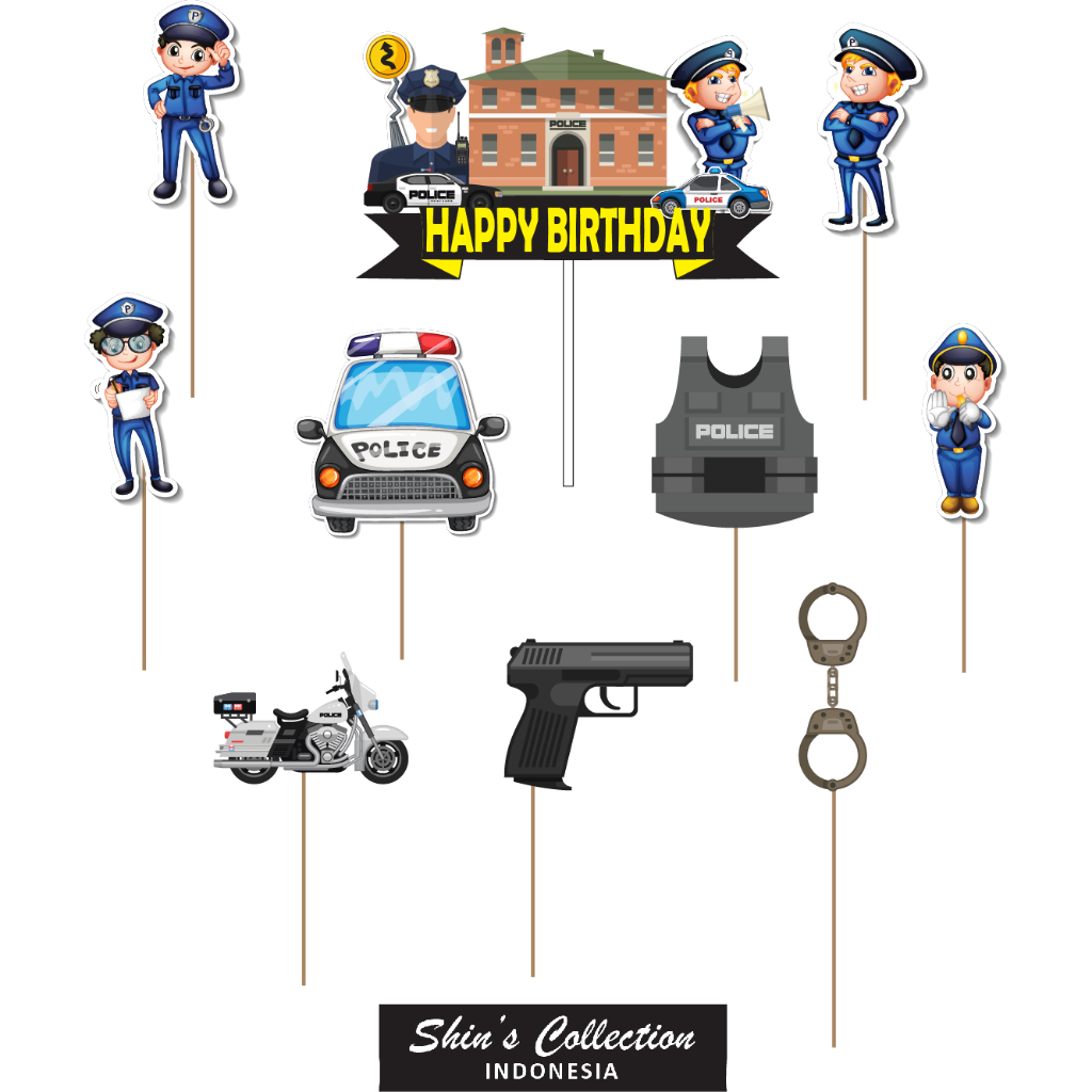 Shop police cake topper for Sale on Shopee Philippines