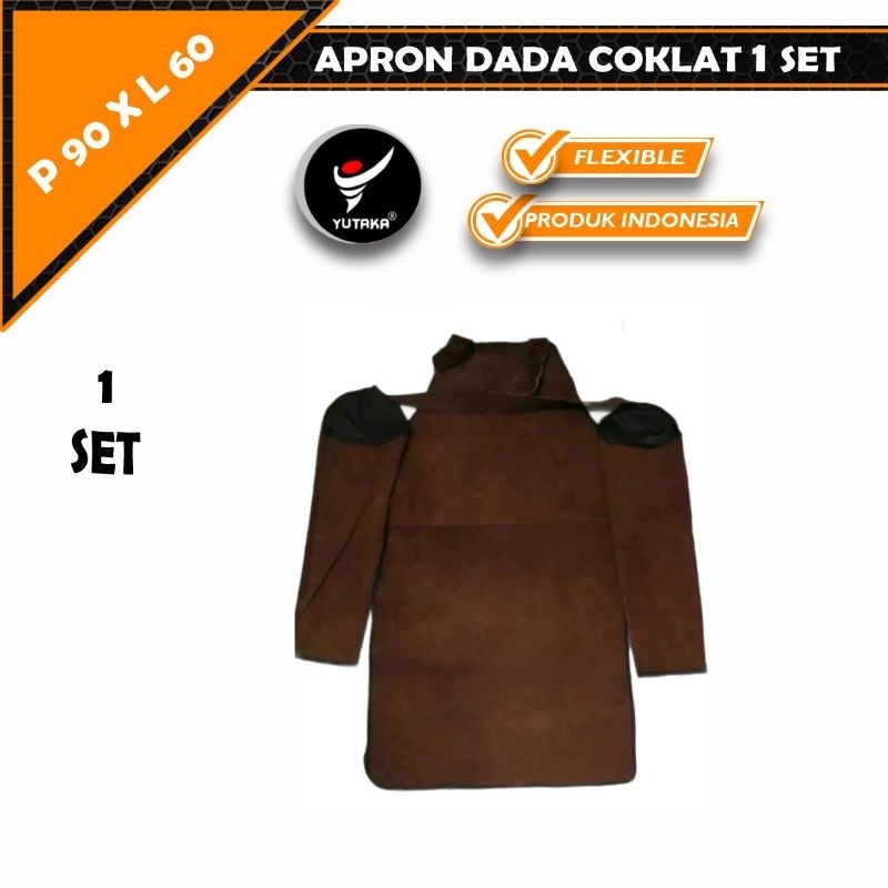 BROWN LEATHER CHEST APRON 1 SET -WELDING APRON SET | Shopee Philippines