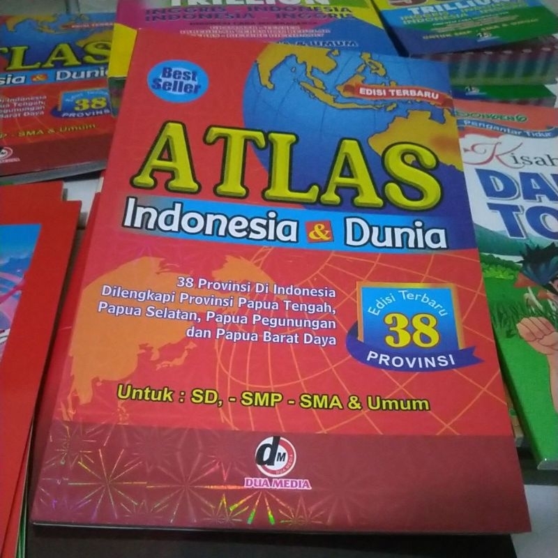Atlas Book Of Indonesia & The World Latest Edition 38 Province ...