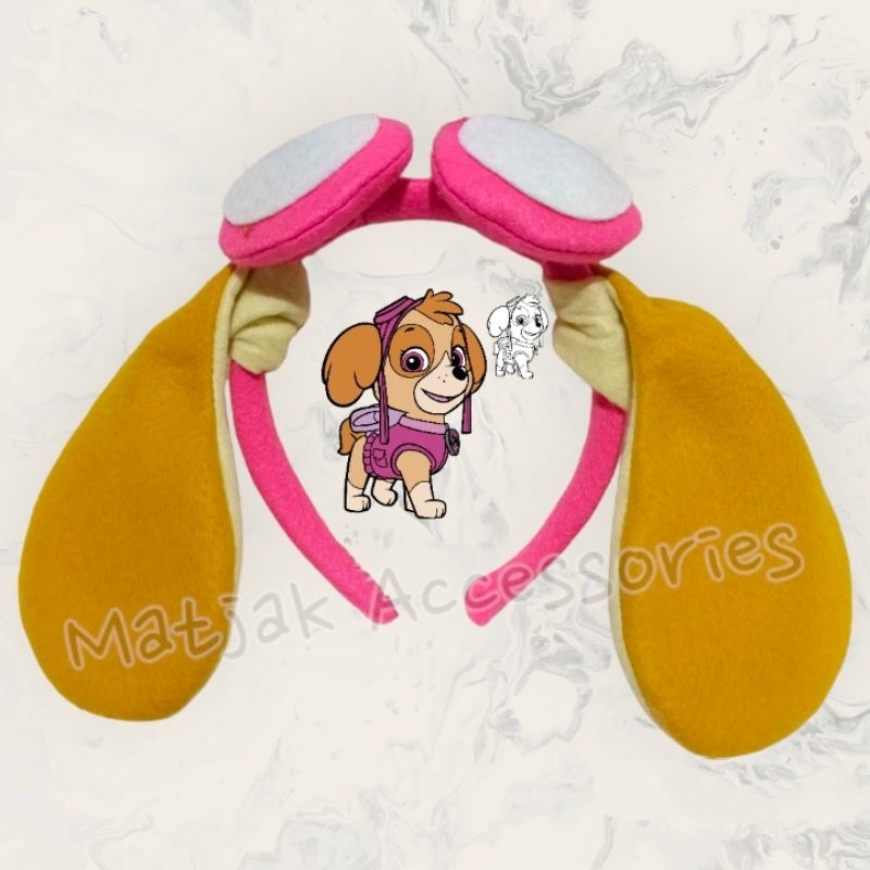 Paw patrol Inspired headband, pink skye paw patrol costume | Shopee ...