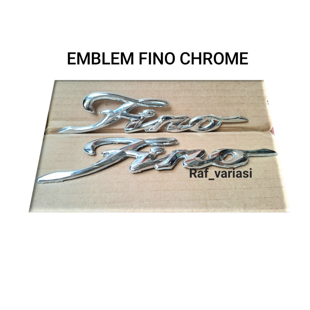 Fino emblem / chrome fino emblem / yamaha fino 125 emblem | Shopee ...