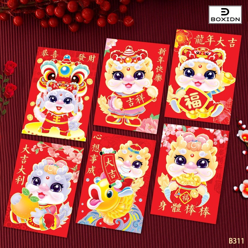 MERAH 1 Pack Of Chinese New Year angpao 2024 Chinese New Year angpao ...