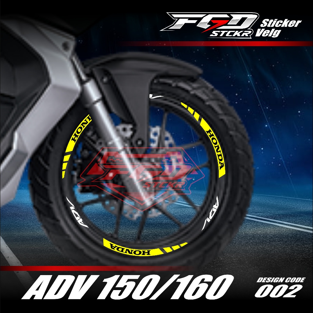 Cutting Sticker List for Honda ADV All Series 150 Motorcycle Rims 160 ...