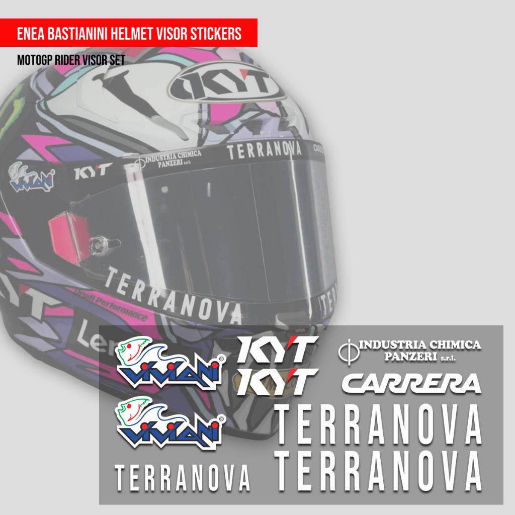 Kyt Enea Bas Helmet Visor Sticker Set 2023 Shopee Philippines