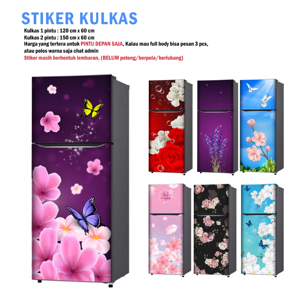 1 Door Refrigerator Sticker and 2 Door Refrigerator Sticker with ...