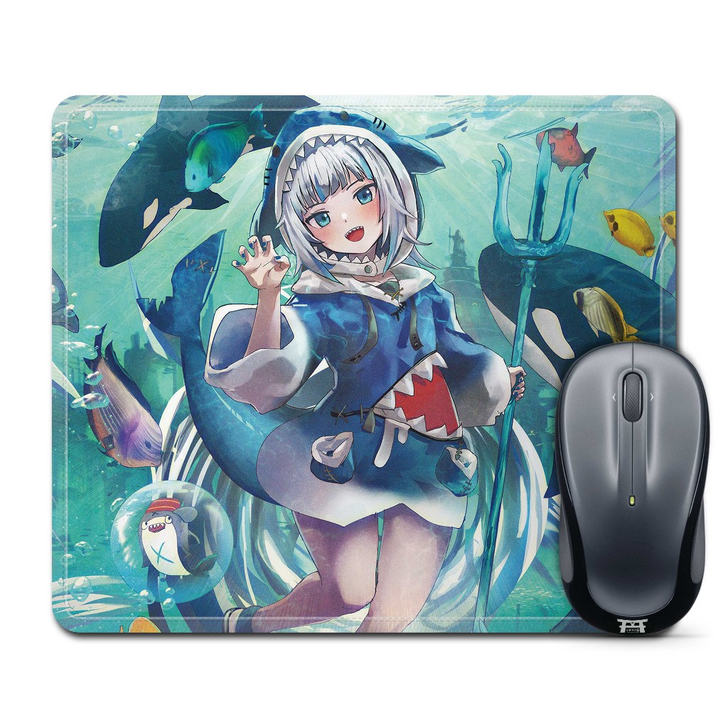 Vtuber GAWR GURA UNDERWATER anime gaming Mouse pad - HOLO EN 100% ...