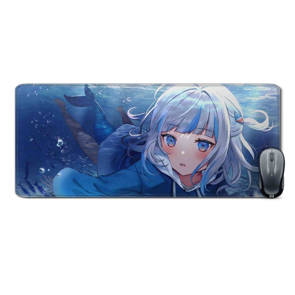 Deskmat mousepad extended anime vtuber GAWR GURA UNDERWATER SWIM - HOLO ...