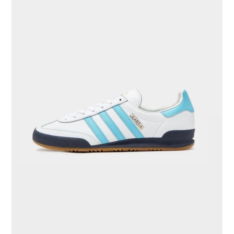 Adidas jeans cheap white and blue