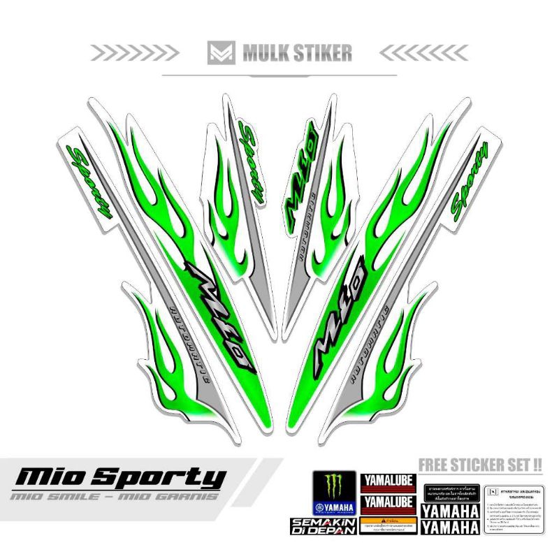 MIO SPORTY STRIPING MOTIF (18) MOTORCYCLE STRIPING/ VARIATION STICKER ...