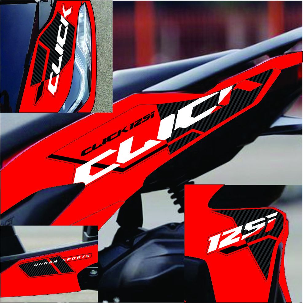 MERAH Striping click 125i vario gen 1 Red body | Shopee Philippines