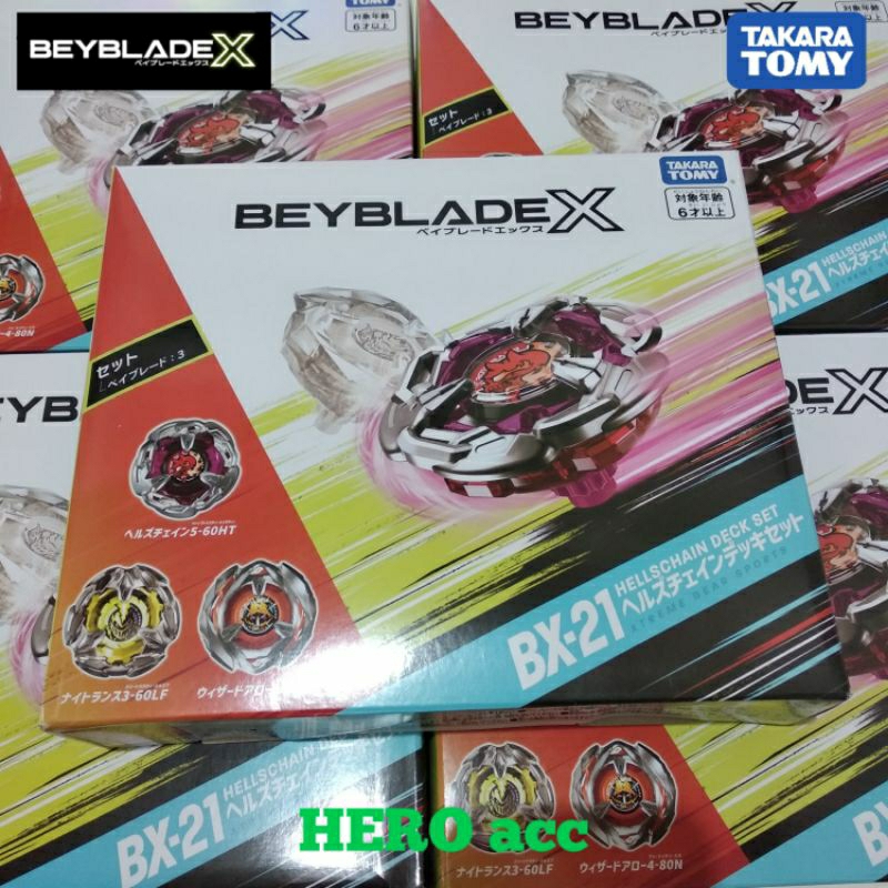 Beyblade X Bx 21 Hells Chain Deck Set Original Takara Tomy Shopee