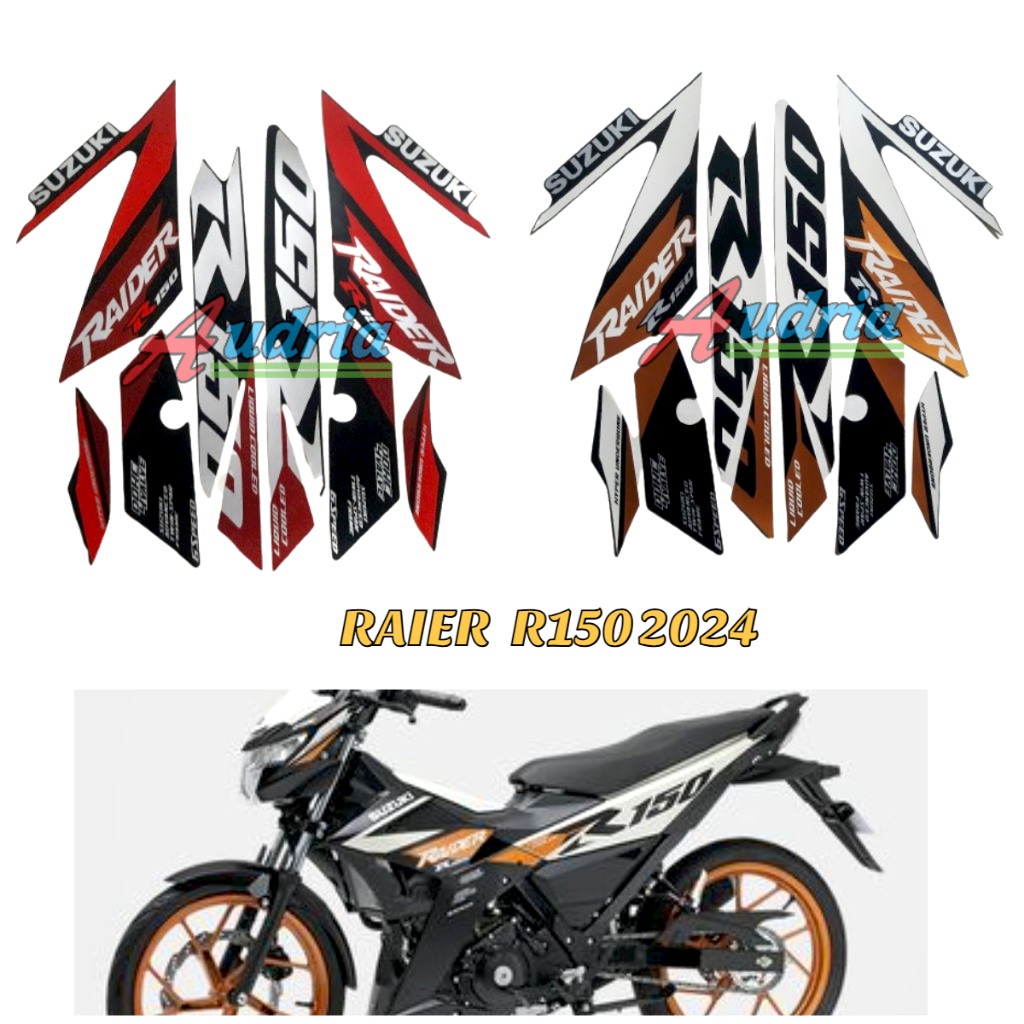 Motorcycle Body Striping Stickers SUZUKI Raider R150 2023 2024 Standard ...