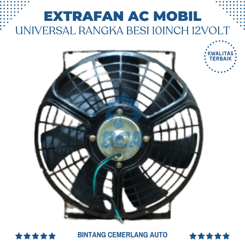 EXTRAFAN EXTRA FAN Universal Car AC Iron Frame 10 Inch 12Volt Radiator ...