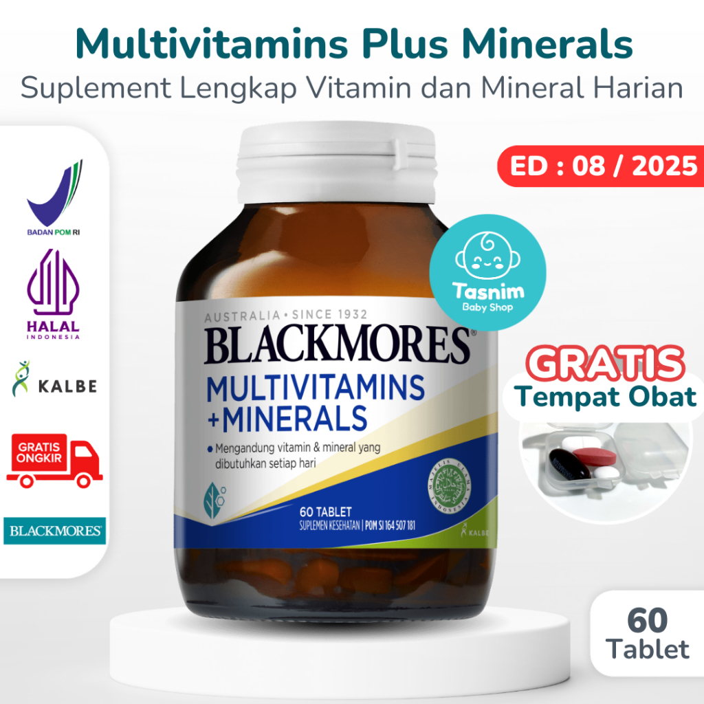 Tbs - Blackmores - Multivitamins Plus Minerals Tabs - Kalbe 60 Tablets ...