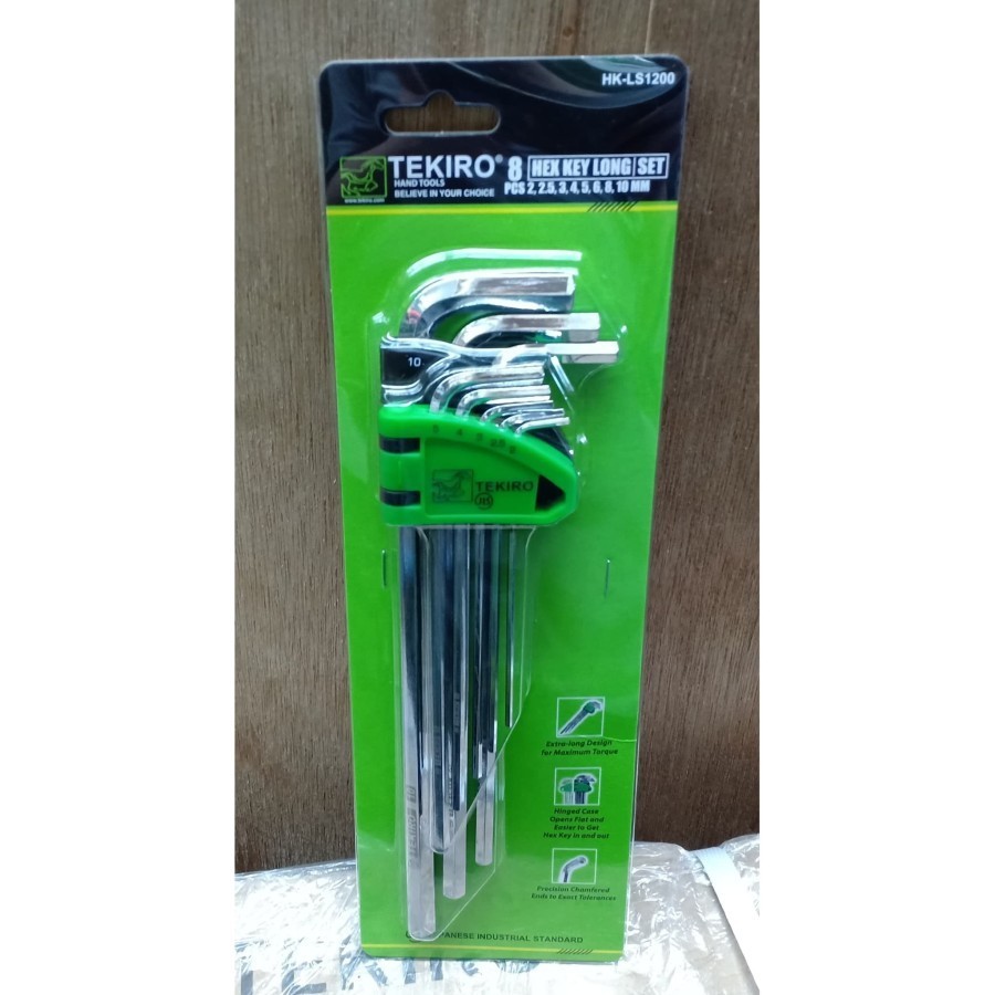 Tekiro LONG L-WRENCH MM SET 8 PCS Tekiro HEX KEY LONG SET HK-LS1200 ...
