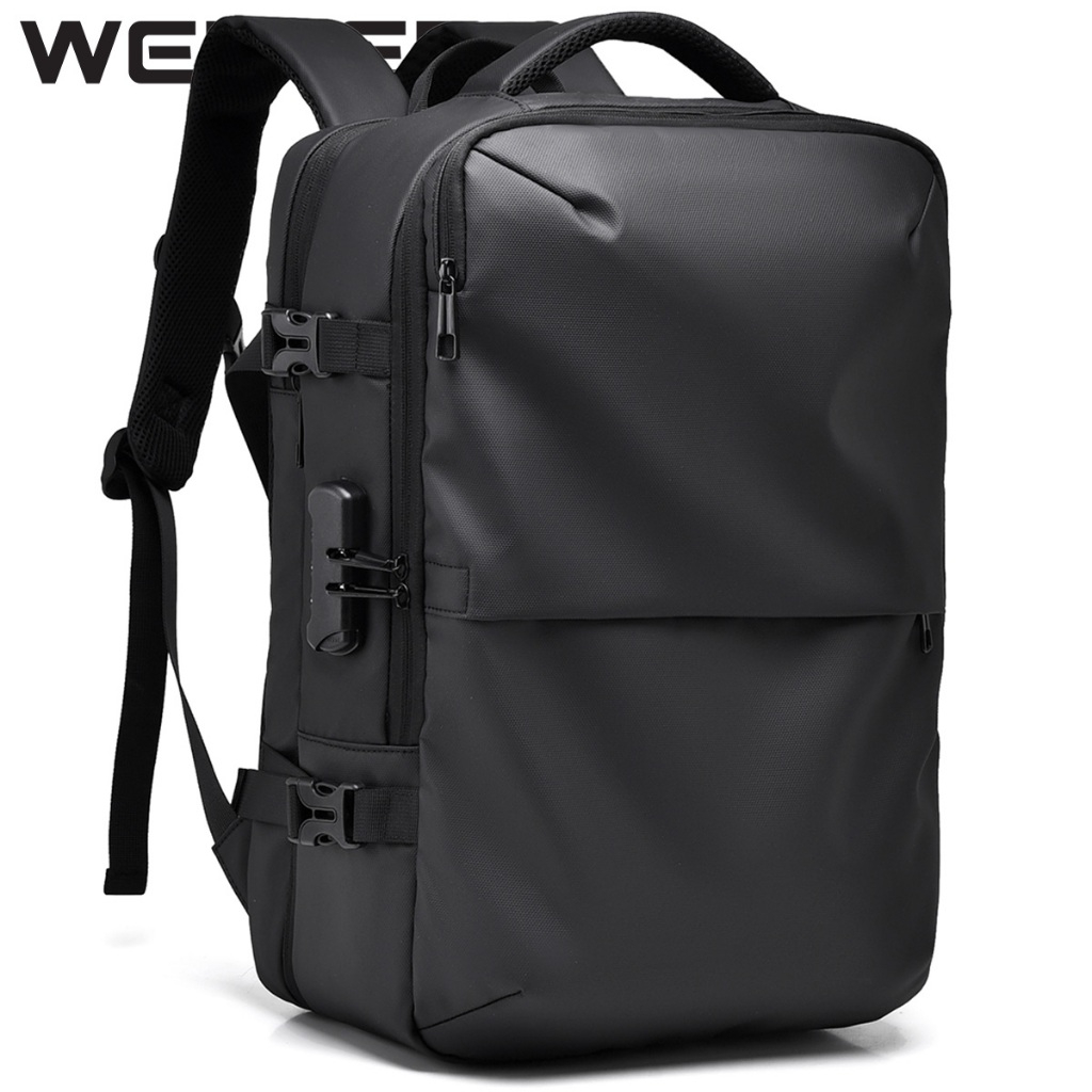 WEIXIER B700 Men's Backpack Expandable USB Port Anti Theft Laptop ...