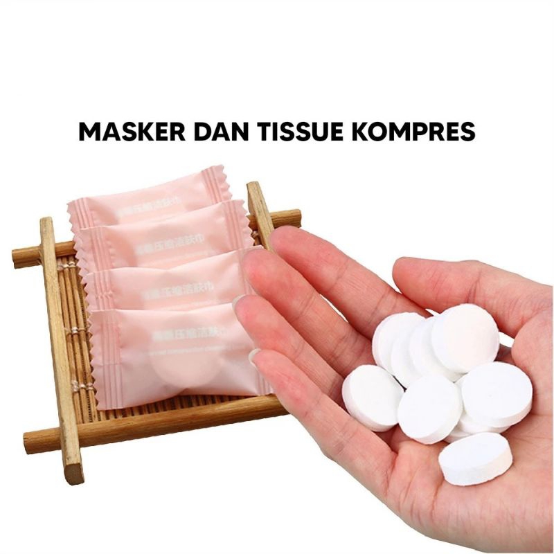 Disposable Mini Travel Round Tissue / Facial Mask Compress Towel ...
