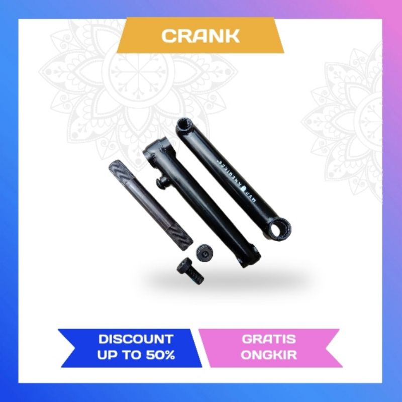 KHE BMX Fauber Kurbel - Einteilige OPC Kurbel 152mm In Silber