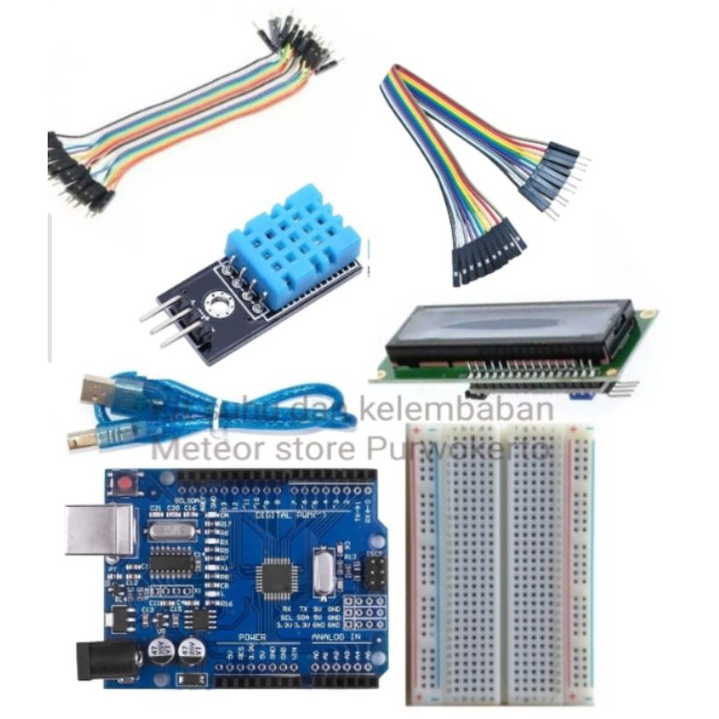 Arduino uno temperature And Humidity sensor kit With lcd 16x2 display ...