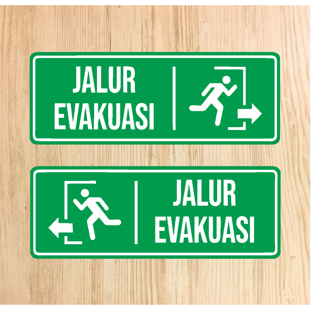 Evacuation Route Sticker Version 2 | Evacuation Reoute Sticker | K3 ...