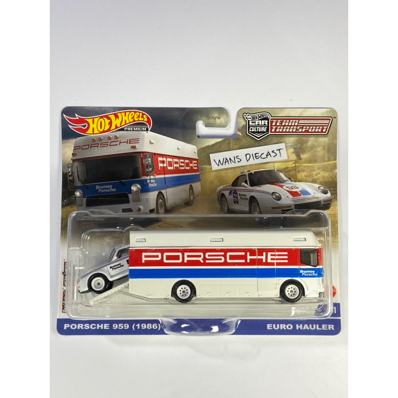 Hot Wheels Premium Team Transport Porsche 959 (1986) Euro Hauler 