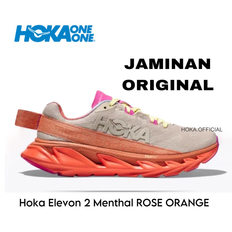 Women s Running Shoes Hoka One One Elevon 2 Menthal Rose Orange