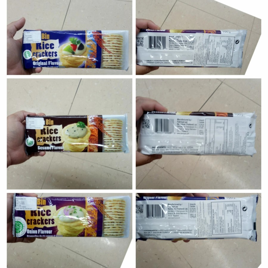 Rice crackers Bin Bin Binbin rice crackers Original/blacksesame 100gr ...