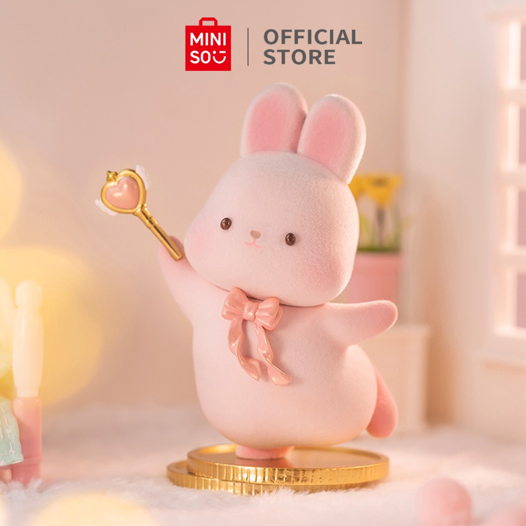 Miniso Blind BOX Cute Rabbit Shaped Ornament Flocking Gift For Girls