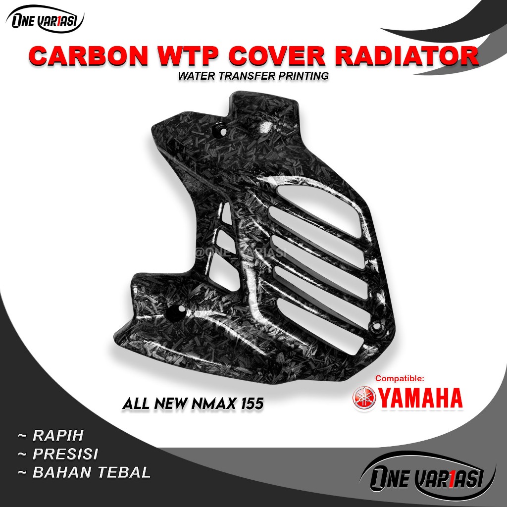NMAX NEW CARBON FORGED RADIATOR COVER / ALL NEW NMAX CONNECTED CARBON ...