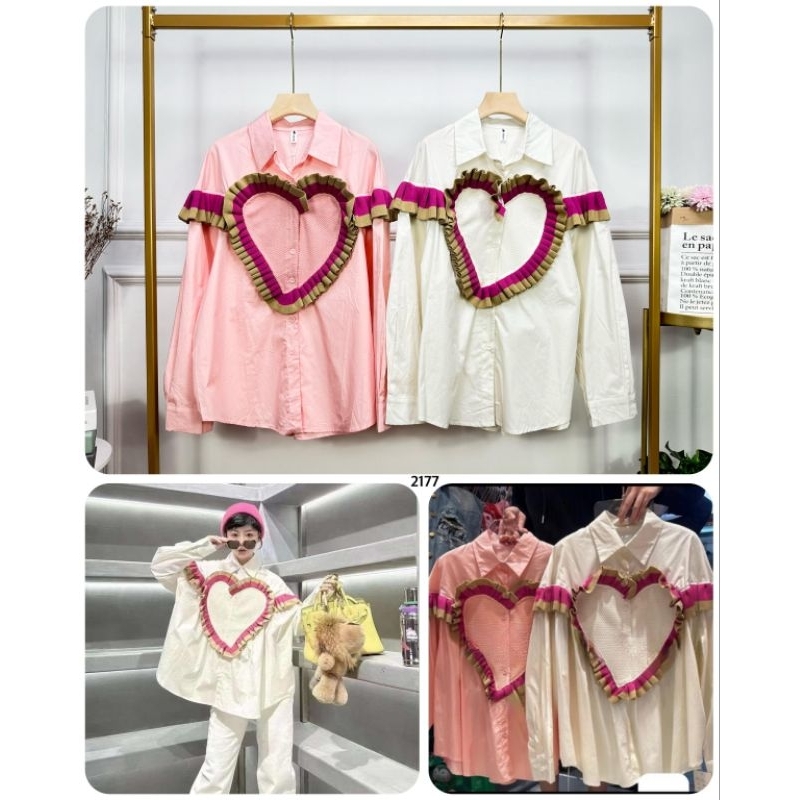 Premium Imported Love Ruffle Blouse | Shopee Philippines