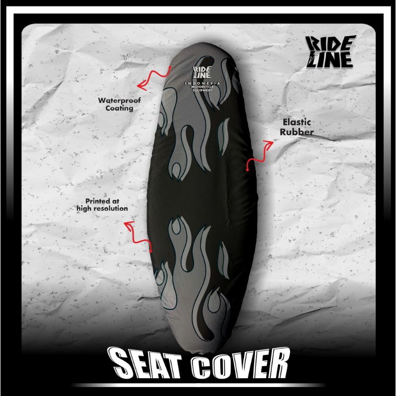 Rideline Saung SEAT COVER Motorcycle SEAT COVER FIRE GRAY Shopee