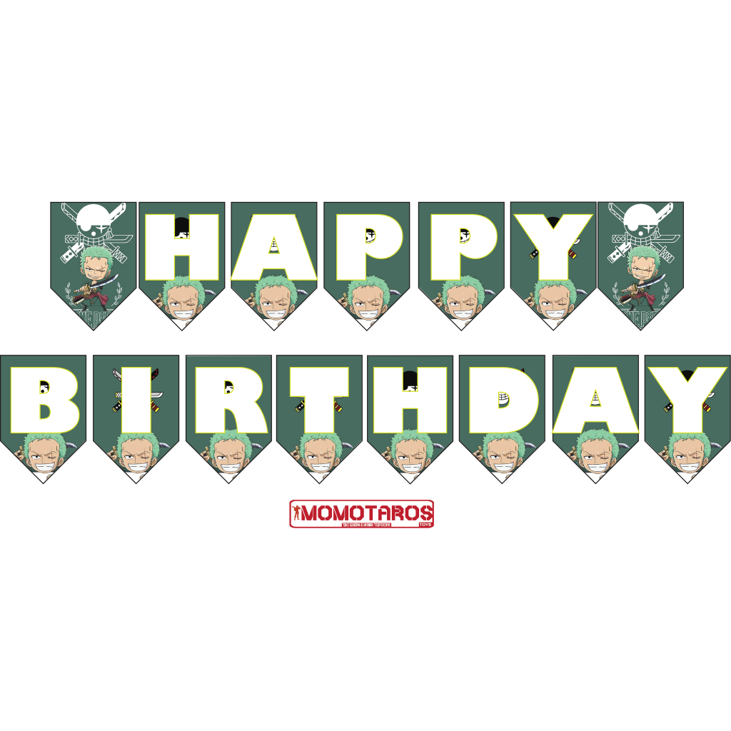 Hbd Roronoa Zoro One piece banner | Shopee Philippines