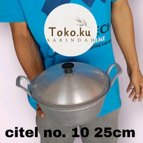 Citel kuwali katel Wok No.10 Flat Bottom Multipurpose Skillet With Lid ...