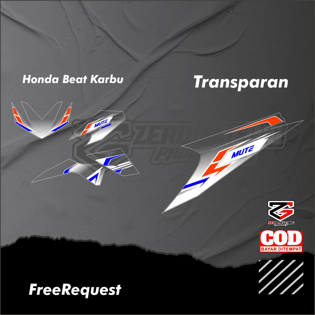 Transparent Striping Beat Carburetor 2008 2009 2010 2011 2012 sticker ...