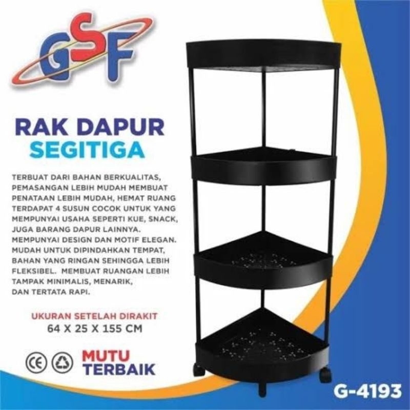 TRIANGLE KITCHEN RACK / GSF MULTIPURPOSE STACKING KITCHEN RACK | Shopee ...