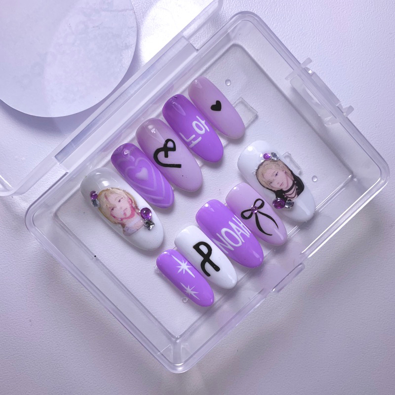 Plave custom press on fake nails nail art fake nail gel | Shopee ...