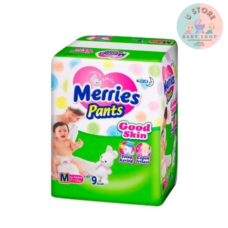 Merries Pants Good Skin M 9 Merries M 9''s Baby Diapers (7-12kg ...