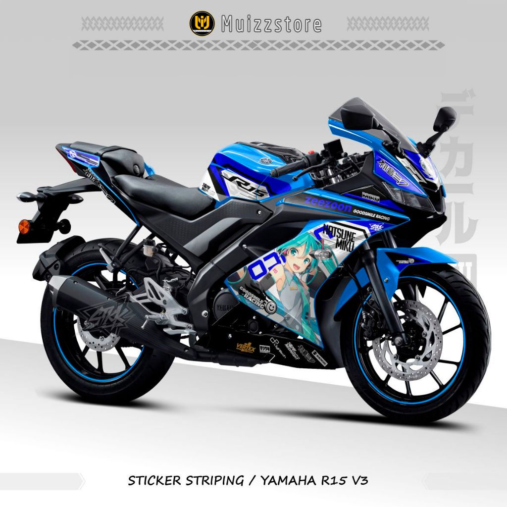 YAMAHA R15 SEMIFULL STICKER V3 46 CO MOTIF/ YZF-15/ R150/ R15 ...