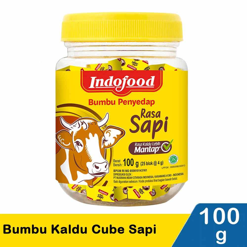 Indofood Beef Cube Broth Seasoning 100G | Box Block Beef Broth | Shopee ...